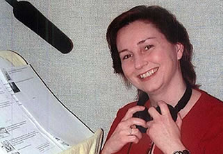 K at Mic in Audio Booth